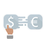Exchange icon flat design. Trendy style for graphic design, Web site, social media, user interface, mobile app.