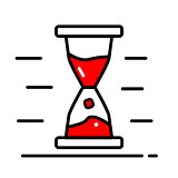 Hourglass vector icon. Trendy style for graphic design, social media, user interface, mobile app.