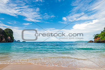 Beautiful sea and sand in the resort of Krabi Thailand