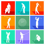Golf game illustration collection