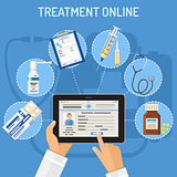Treatment online concept