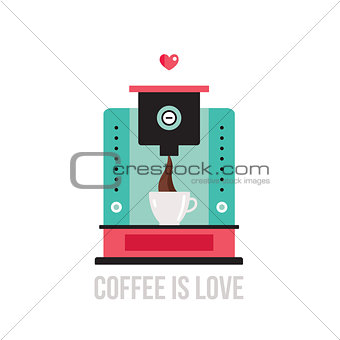 Cute colorful coffee maker