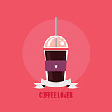 Take away Coffee cup Colorful banner