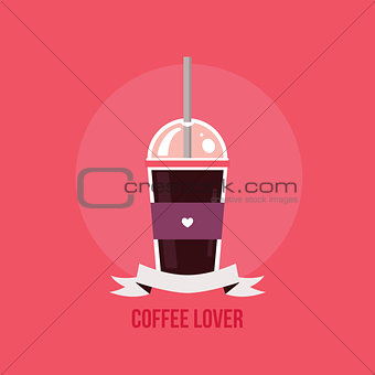 Take away Coffee cup Colorful banner