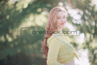 girl, beautiful, young, blonde, close up outdoor summer