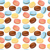Appetizing pattern with macaroons