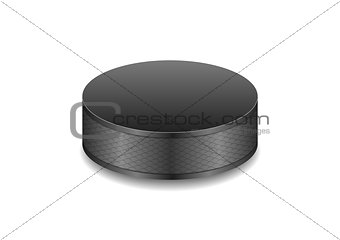 Hockey black puck vector background