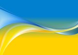Wavy background Ukrainian flag colors