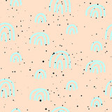 Abstract pastel peach color strokes seamless pattern.
