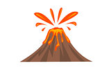 Volcano Icon vector illsutation