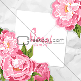 Floral card template