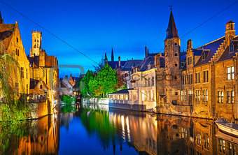 Bruges channel Rozenhoedkaai view to Perez de