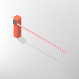 Barrier isometric, vector illustration.