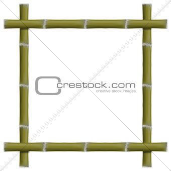 Empty frame of bamboo stalks, vector illustration.