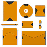 Set of various mock-ups of business stationery, vector illustration.