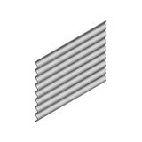 Sheet of wave slate in isometric, vector illustration.