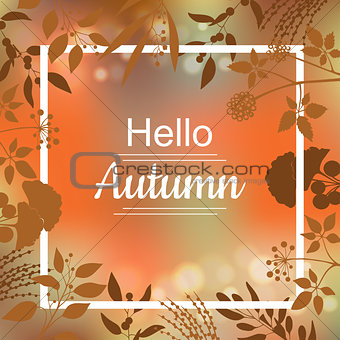 Hello Autumn card design