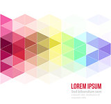 Abstract background color triangle. Vector illustration.