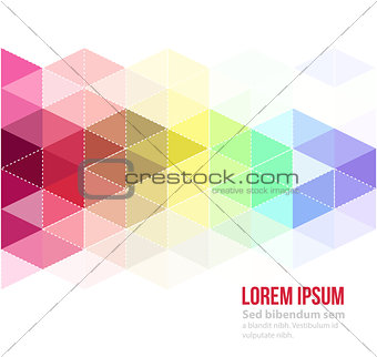 Abstract background color triangle. Vector illustration.
