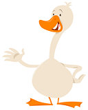 cute goose bird animal character