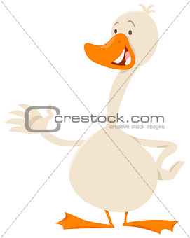 cute goose bird animal character