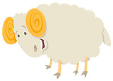 funny ram animal character