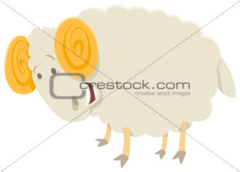 funny ram animal character
