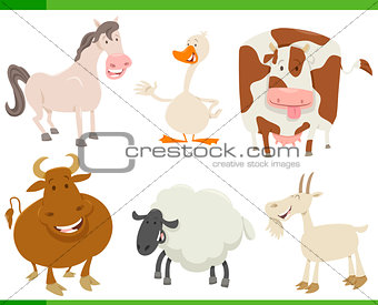 cartoon farm animals collection