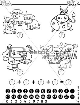 mathematical game coloring page
