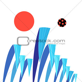 Abstract bright unusual fantasy background