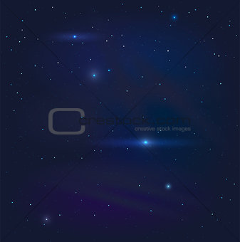 Dark night starry sky background