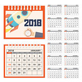 desk business calendar 2018 year