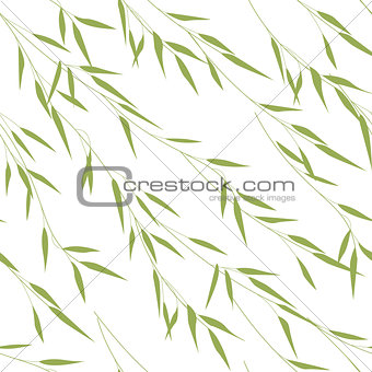 Seamless pattern of bamboo leaves