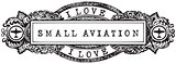 Vintage banner I Love Small Aviation