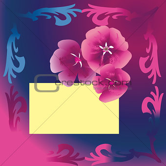 Purple floral card