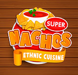 Nachos ethnic cuisine logo.