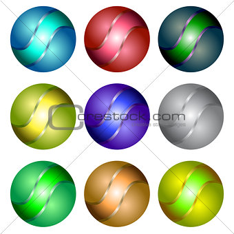 Set of Different Spheres