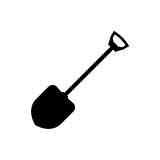 Shovel icon vector