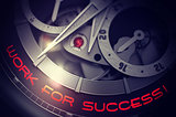 Work For Success on the Automatic Wristwatch Mechanism. 3D.