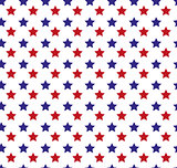 Independence Day of America seamless pattern. July 4th endless background. USA national holiday repeating texture with stars. Vector illustration.