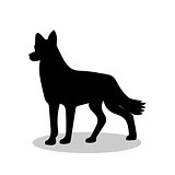 Dog pet black silhouette animal