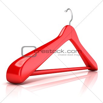 Red clothes hangers, 3D