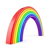 Rainbow. Side view. 3D