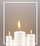 Five Candle Flame and White Frame.