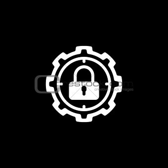 Protection Target Icon. Flat Design.