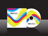 abstract artistic colorful cd cover template
