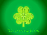 abstract artistic st patrick clover
