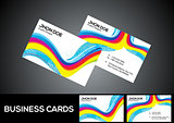abstract artistic colorful business card