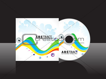 abstract colorful rainbow cd cover template