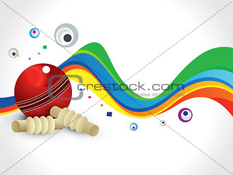 abstract colorful cricket wave background